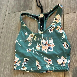 The Upside Floral Sports Bra - Green and Peach